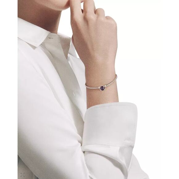 David Yurman Châtelaine Bracelet Lavender Amethyst over Hematine 925 SS – EUC - Picture 2 of 10